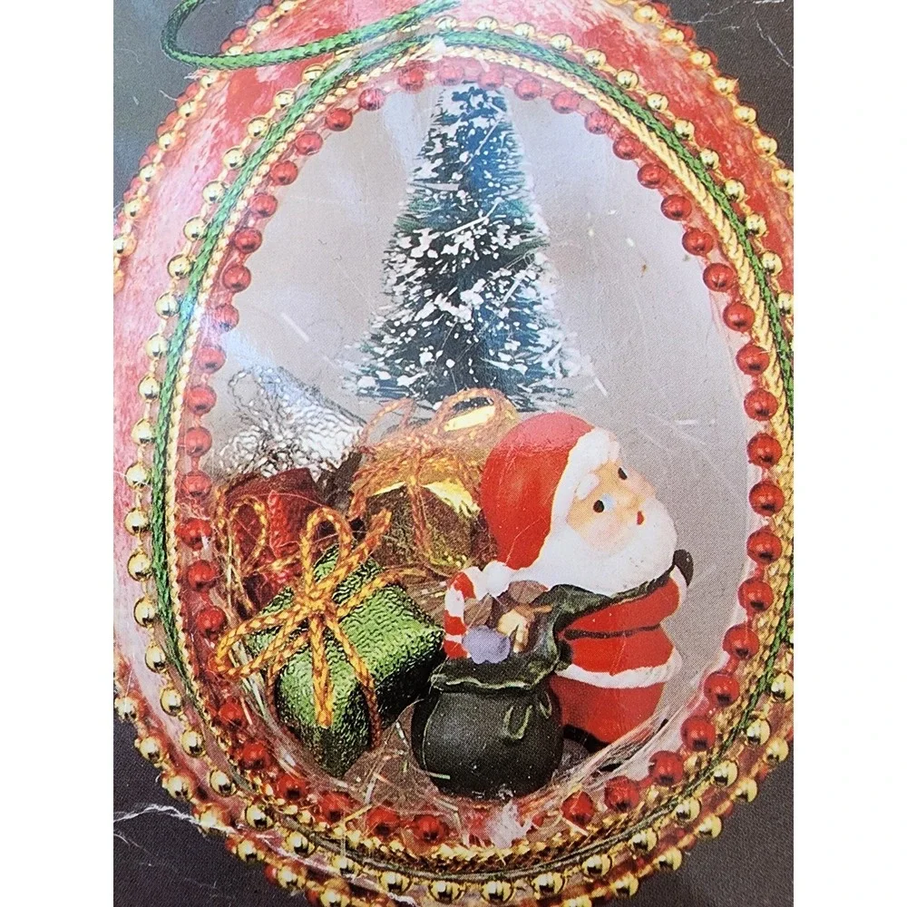 Wang's Vintage Egg Kit Santa Ornament Craft Kit Never Opened Christmas Diorama
